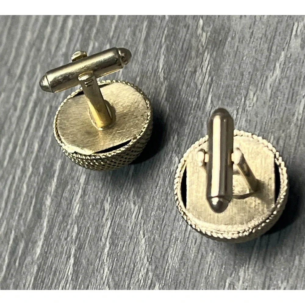 Vintage Gold Tone‎ Rope Mesh Knot Cufflinks Men's Fashion Jewelry Accessories